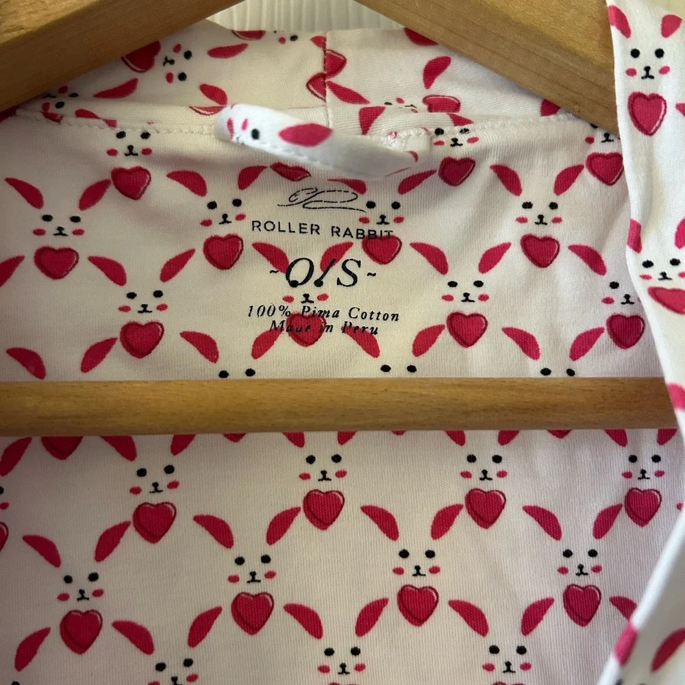 Roller Rabbit White and Pink Patterned Robe - Picture 3 of 4